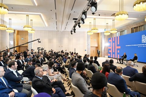 Prezident İlham Əliyev IV Şuşa Qlobal Media Forumunun açılışında iştirak edib - YENİLƏNİB 3