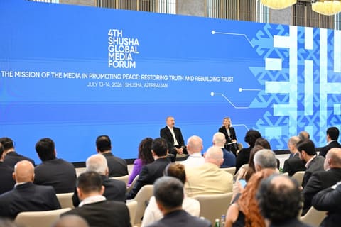 Prezident İlham Əliyev IV Şuşa Qlobal Media Forumunun açılışında iştirak edib - YENİLƏNİB 3