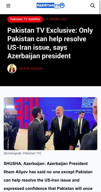 Prezident İlham Əliyevin IV Şuşa Qlobal Media Forumundakı çıxışı Pakistan və Avropa mediasının diqqət mərkəzində olub