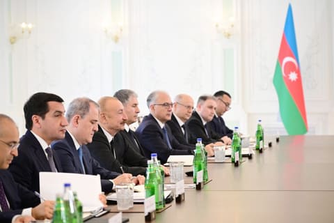 İlham Əliyevin Şuşada Slovakiya Prezidenti ilə geniş tərkibdə görüşü olub - YENİLƏNİB
