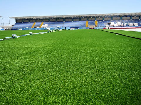 Bayıl stadionunda yenidənqurma işləri davam edir - FOTOLAR