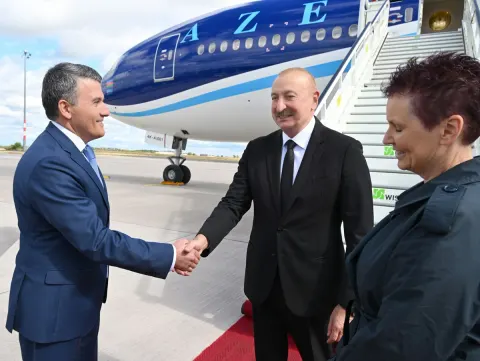 Prezident İlham Əliyev Almaniyaya rəsmi səfərə gəlib