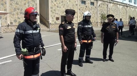 FHN Ağsuda şərab emalı zavodunda yanğın-taktiki təlim keçirib