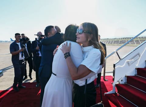 President Ilham Aliyev arrives in Kyrgyzstan for state visit
