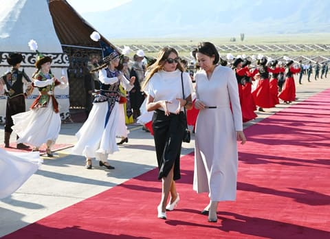 President Ilham Aliyev arrives in Kyrgyzstan for state visit