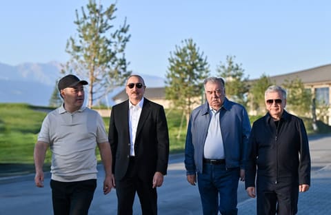 President Ilham Aliyev Attends Golf Club Opening in Kyrgyzstan Alongside Regional Leaders