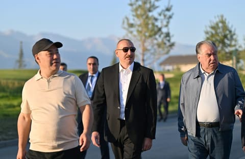 President Ilham Aliyev Attends Golf Club Opening in Kyrgyzstan Alongside Regional Leaders