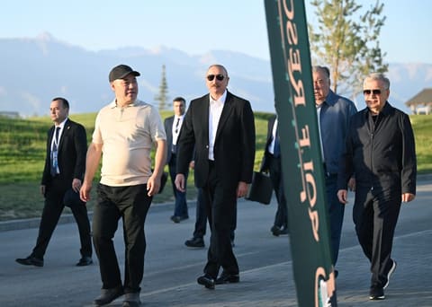 President Ilham Aliyev Attends Golf Club Opening in Kyrgyzstan Alongside Regional Leaders
