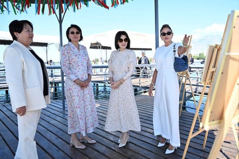 First Lady Mehriban Aliyeva Visits Altyn-Balalyk Rehabilitation Center in Kyrgyzstan