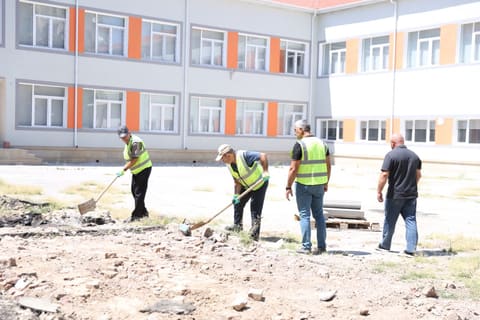 21 nömrəli tam orta məktəbdə əsaslı təmir işləri yekunlaşır - FOTOLAR