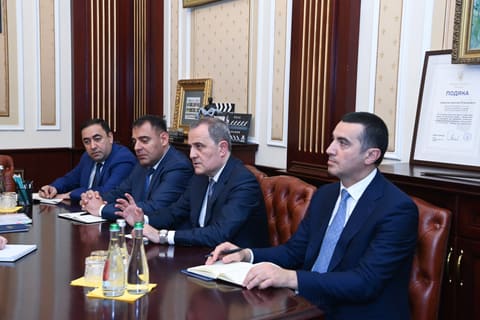 Ceyhun Bayramov Ukrayna Prezident Ofisinin rəhbəri ilə görüşüb