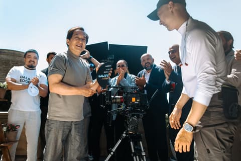 Bakıda baş rolunu Ceki Çanın canlandırdığı filmin çəkilişləri davam edir - FOTO