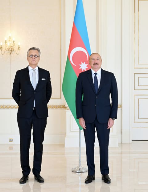 Prezident Almaniyanın yeni səfirinin etimadnaməsini qəbul edib