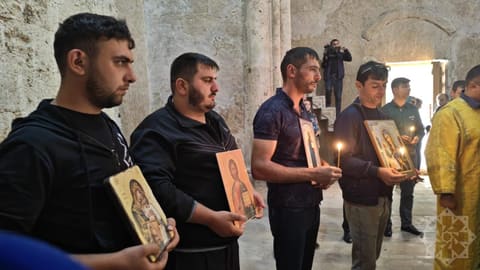 Representatives of Azerbaijani Albanian-Udi Religious Community visit Khudavang Monastery Complex
