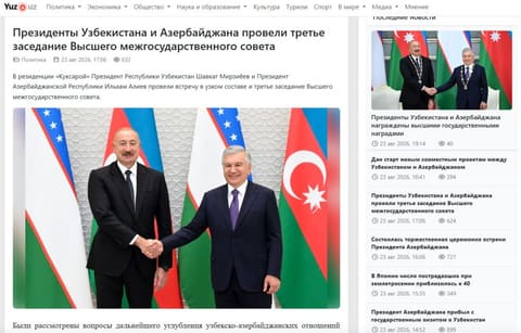 Azerbaijani President's State Visit Extensively Covered in Uzbek Media