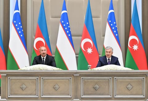 Presidents of Azerbaijan and Uzbekistan make press statements - UPDATED