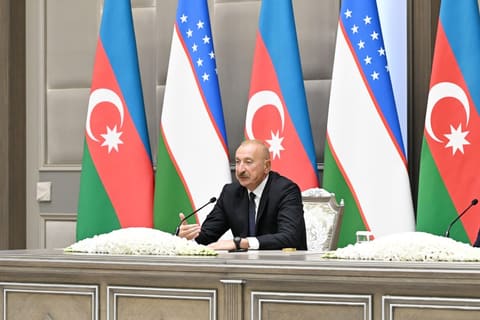 Presidents of Azerbaijan and Uzbekistan make press statements - UPDATED