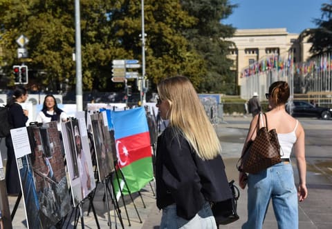 Cenevrədə Ermənistanın Azərbaycana qarşı mina müharibəsinə dair ekspozisiya açılıb