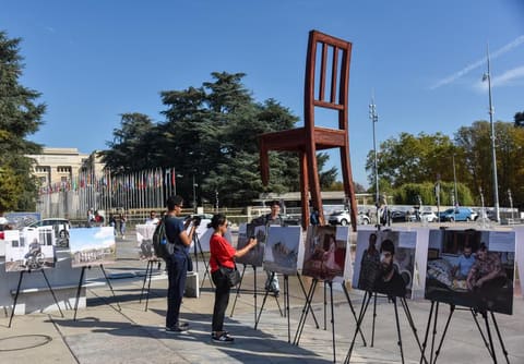 Cenevrədə Ermənistanın Azərbaycana qarşı mina müharibəsinə dair ekspozisiya açılıb