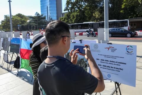 Cenevrədə Ermənistanın Azərbaycana qarşı mina müharibəsinə dair ekspozisiya açılıb