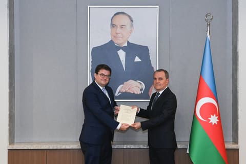 Ceyhun Bayramov Avstriyanın yeni səfirini qəbul edib