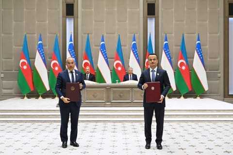 Ceremony of signing and exchanging Azerbaijan-Uzbekistan documents held in Tashkent - UPDATED