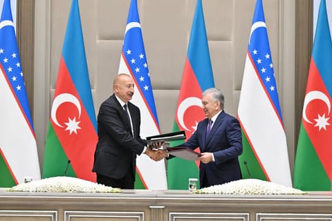 Ceremony of signing and exchanging Azerbaijan-Uzbekistan documents held in Tashkent - UPDATED