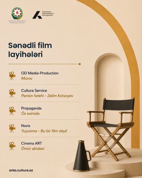 “Dövlət dəstəyi ilə istehsal ediləcək film layihələri” müsabiqəsinin seçim komissiyasının qərarı açıqlanıb