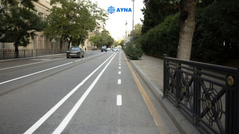 Azadlıq prospektinin daha bir hissəsində mikromobillik zolağı təşkil olunub
