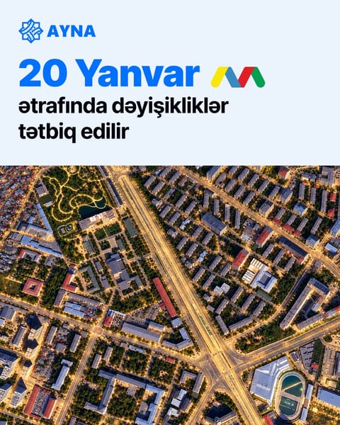 “20 Yanvar” metrostansiyası və “Şamaxinka” ətrafında bəzi marşrutlar dayanacaq məntəqələrindən çıxarılır