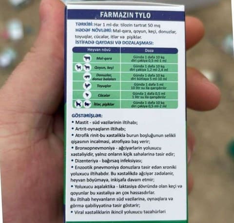 İdxal olunan baytarlıq preparatında uyğunsuzluq aşkarlanıb