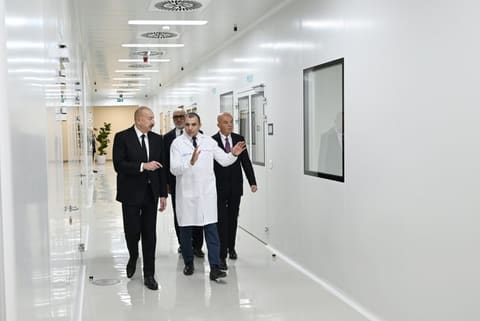 President Ilham Aliyev attends opening of medicine production facility in Pirallahi Industrial Park