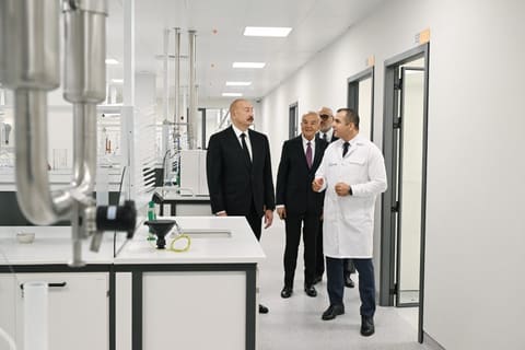 President Ilham Aliyev attends opening of medicine production facility in Pirallahi Industrial Park