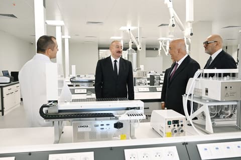 President Ilham Aliyev attends opening of medicine production facility in Pirallahi Industrial Park