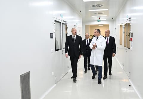 President Ilham Aliyev attends opening of medicine production facility in Pirallahi Industrial Park