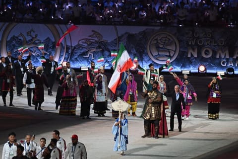 Ilham Aliyev and Mehriban Aliyeva attended the opening ceremony of the 6th World Nomad Games in Bishkek - UPDATED