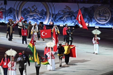 Ilham Aliyev and Mehriban Aliyeva attended the opening ceremony of the 6th World Nomad Games in Bishkek - UPDATED