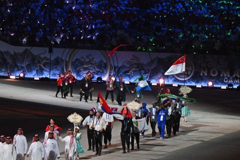 Ilham Aliyev and Mehriban Aliyeva attended the opening ceremony of the 6th World Nomad Games in Bishkek - UPDATED