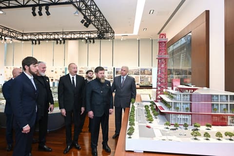İlham Əliyev və Rusiyanın Çeçenistan Respublikasının başçısı “Bakı Ağ Şəhər”də olublar