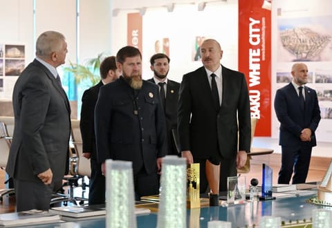 İlham Əliyev və Rusiyanın Çeçenistan Respublikasının başçısı “Bakı Ağ Şəhər”də olublar
