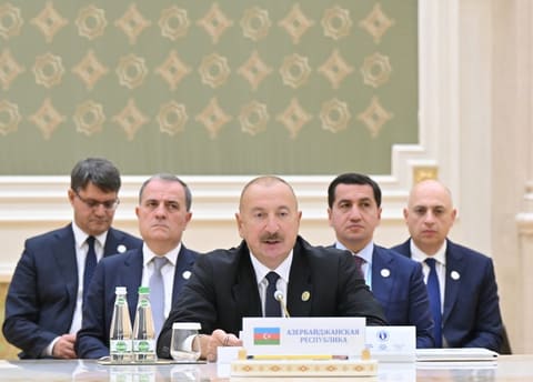 İlham Əliyev Xəzər Ekoloji Sammitində çıxış edib - YENİLƏNİB