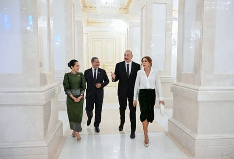 Official dinner hosted on behalf of President Ilham Aliyev in honor of Cambodian Prime Minister
