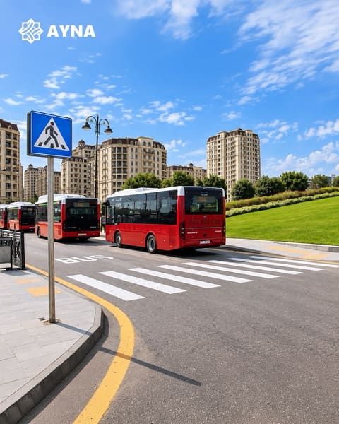 “Koroğlu” metrostansiyasının qarşısında ekspres avtobuslar üçün əlverişli şərait yaradılıb