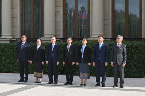 Laos Prezidentinin Bakıda rəsmi qarşılanma mərasimi olub