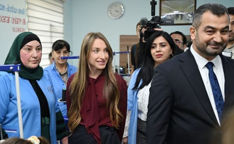 Leyla Əliyeva Şamaxıda sosial tikiş müəssisəsinin fəaliyyəti ilə tanış olub