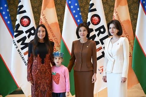 Leyla Əliyeva Səmərqənddə Uşaqların rifahına investisiya mövzusunda Ümumdünya Sammitinin açılış mərasimində iştirak edib