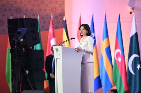 Leyla Əliyeva Səmərqənddə Uşaqların rifahına investisiya mövzusunda Ümumdünya Sammitinin açılış mərasimində iştirak edib