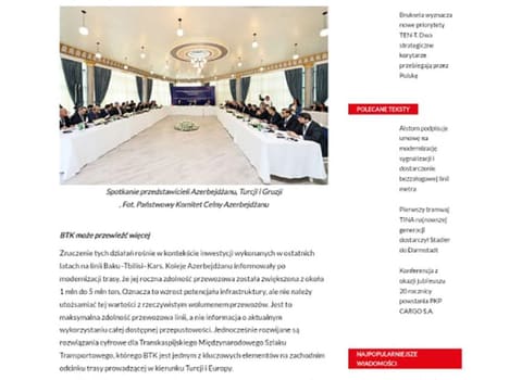 Polşa mətbuatı: Azərbaycan, Gürcüstan və Türkiyə Aralıq Dəhlizində yükdaşımaları sürətləndirməyi hədəfləyir