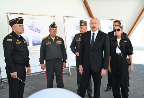 President Ilham Aliyev visits Naval Forces