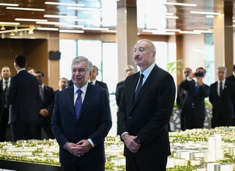 President Ilham Aliyev views Uzbekistan's largest urban development project 'New Tashkent'